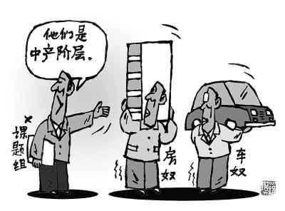 漫畫：中產(chǎn)階層。羅琪繪（人民圖片）