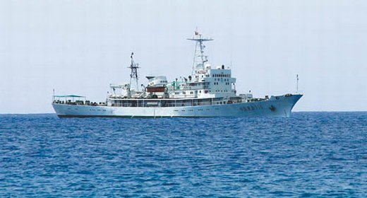 中國(guó)漁政311船抵達(dá)西沙永興島。