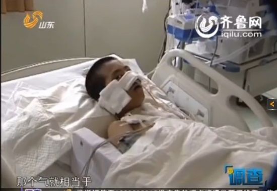 正在醫院接受治療的杜傳旺。