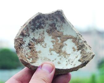 青島膠州護城河邊挖出宋明清3朝古瓷片 見證昔日繁華