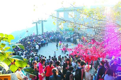 6大景區1天納客37萬 迎首個高峰