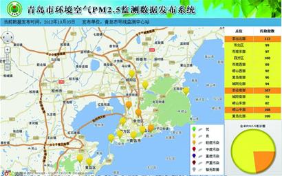 青島空氣質量降為二級良標準 李滄北部始終最差