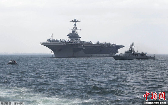 多艘美軍戰艦中國附近海域游弋 航母抵菲律賓