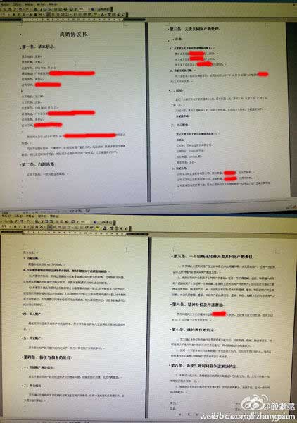 王石離婚協議書遭曝光 10處房產7處歸前妻