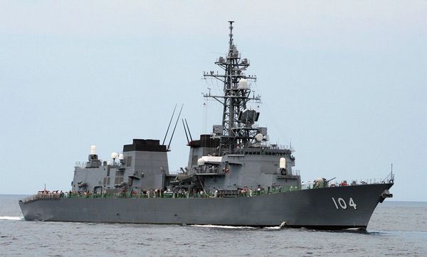 資料圖：日本自衛(wèi)隊霧雨號護衛(wèi)艦。