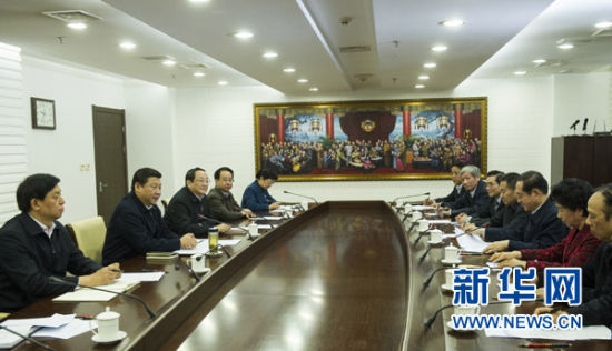 近日，中共中央總書記習近平和中共中央政治局常委俞正聲等中央領導同志走訪了各民主黨派中央和全國工商聯并座談。 新華社記者李學仁攝