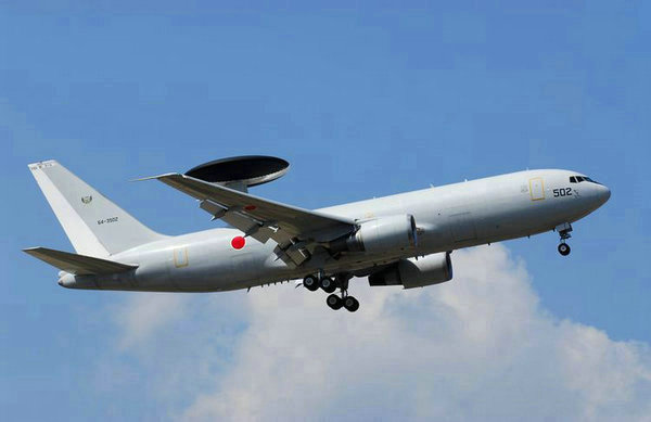 資料圖：日本航空自衛隊E-767空中預警機。