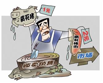一斤1元回收400頭病死豬 加工后賣到臺東批發市場