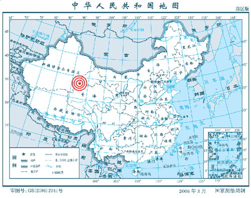 中新網(wǎng)2月12日電 據(jù)中國地震臺網(wǎng)測定，北京時(shí)間2月12日03時(shí)13分在青海省海西蒙古族藏族自治州北緯38.5度，東經(jīng)92.4度 發(fā)生5.1級地震，震源深度10.0公里。