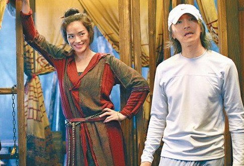 周星馳與舒淇拍攝《西游降魔篇》片期間合作無間。（資料圖）