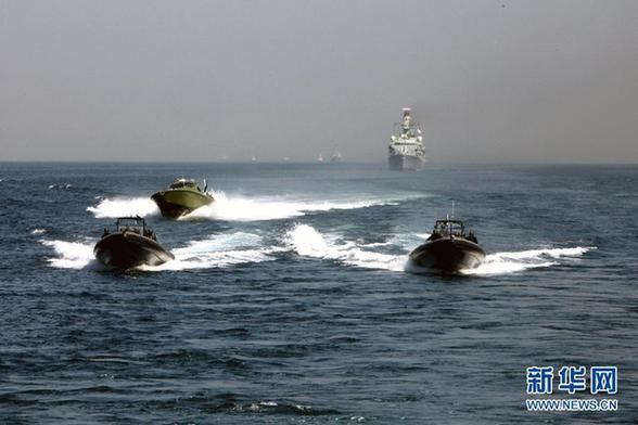 中國海軍第十四批護航編隊結束在巴基斯坦舉行的“和平-13”多國聯合軍演
