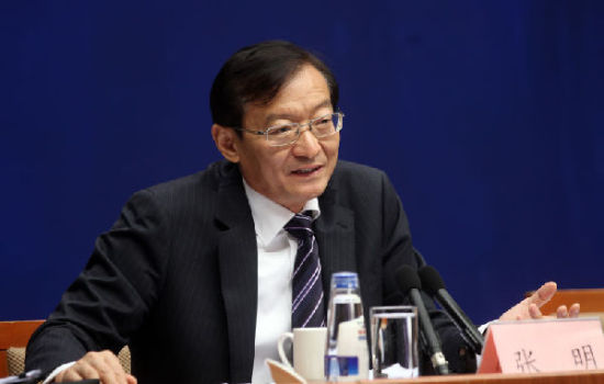 8月25日上午，外交部副部長張明在國新辦舉辦的中國人民抗日戰爭暨世界反法西斯戰爭勝利70周年紀念活動專題新聞發布會上答記者問。
